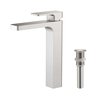 Kibi Blaze-T Single Handle Bathroom Vessel Sink Faucet with Pop Up Drain C-KBF1018BN-KPW101BN